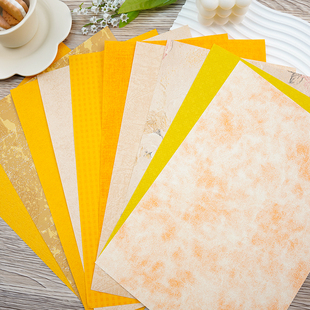 特调色调暖阳橙黄手账手工幼儿园环创痛包拍照背景艺术纹理素材纸