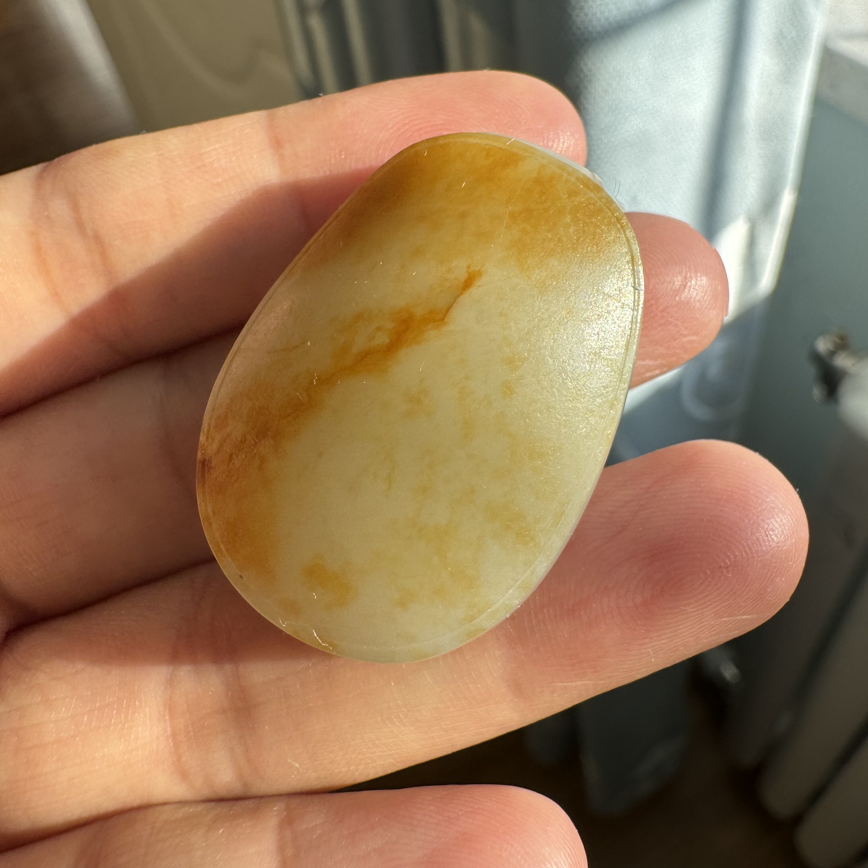 新疆和田玉籽料平安牌挂件光皮白肉熟糯面包牌男女收藏吊坠
