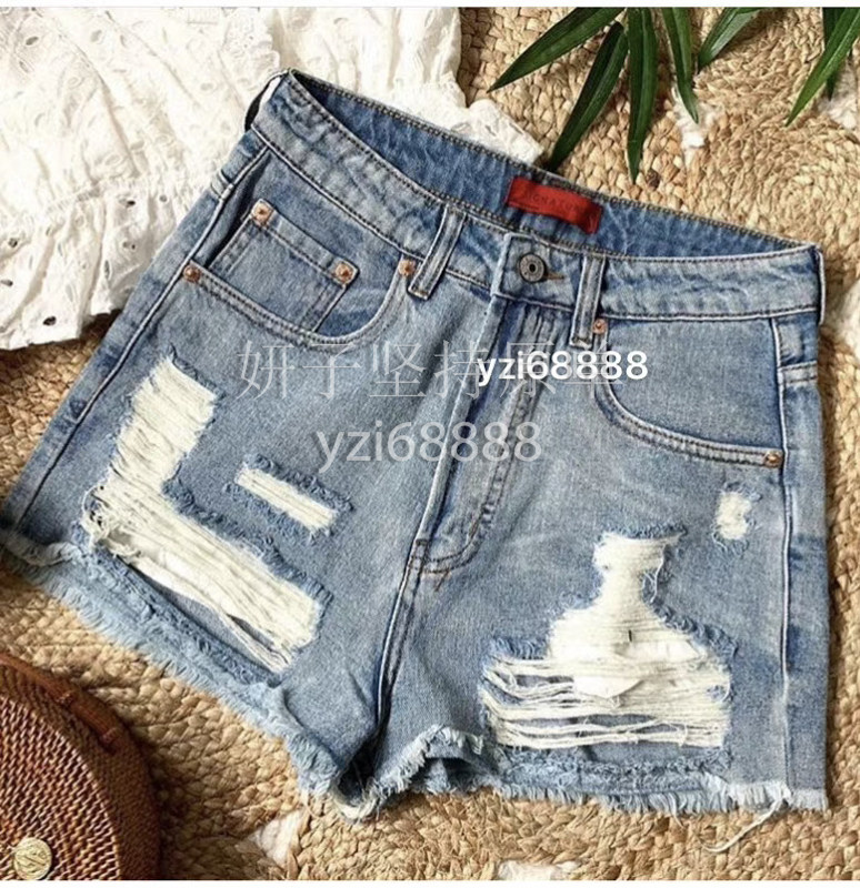 复古薄夏季牛仔棉热裤短裤