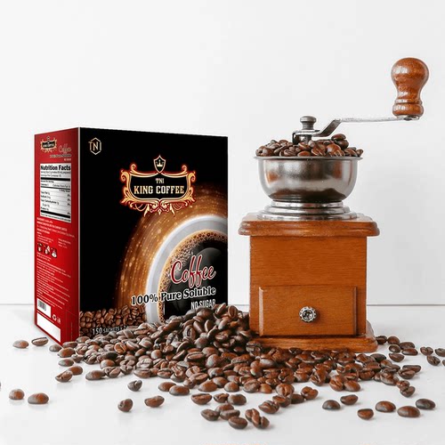 越南新鲜日期 原产地正品 TNI KING COFFEE无糖纯黑速溶咖啡 大盒