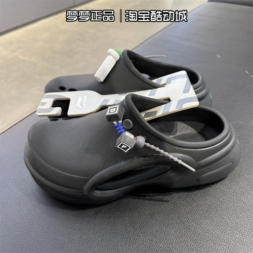 李宁男女运动拖鞋透气休闲洞洞鞋