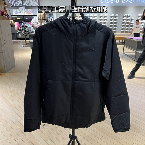 耐克男子运动外套秋季新款防风棉服宽松保暖休闲夹克FB7545-010