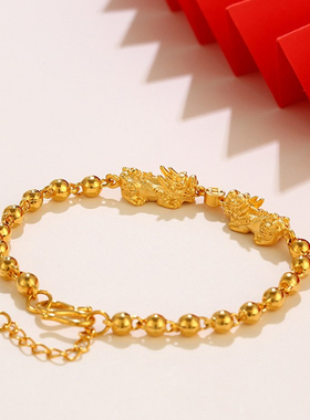 貔貅转运珠女款金招财手串手链