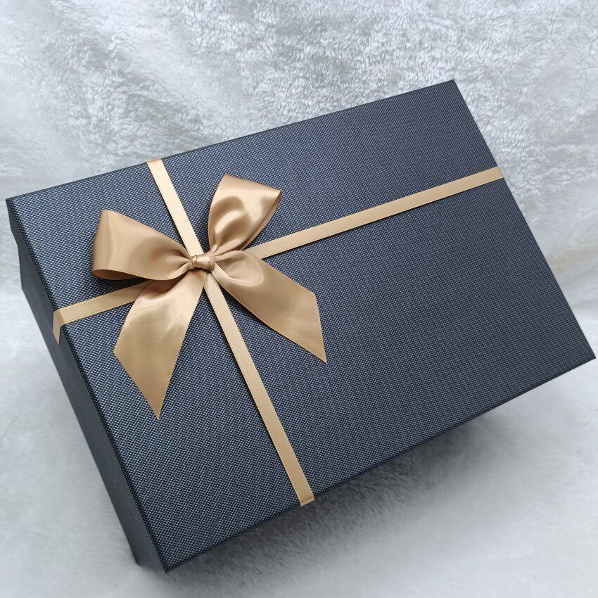 超大号银黑色长方形礼品盒礼服连衣裙高跟运动鞋礼物包装盒定制