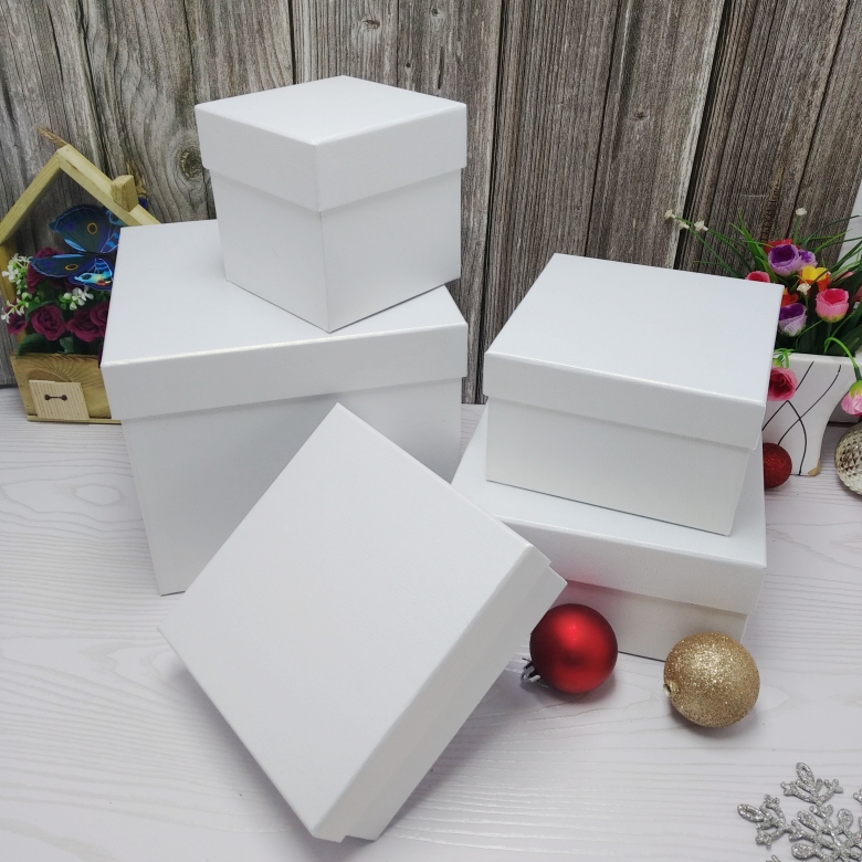 白色特大60cm正方形礼品盒生日礼物盒零食盒定做纸盒拍照道具纸盒