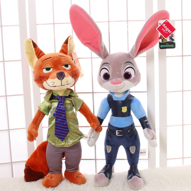 迪士尼正版疯狂动物城大电影毛绒玩具朱迪玩偶尼克公仔儿童玩具