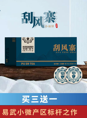 福海茶厂2024年新品迷你普洱茶小福饼刮风寨小圆片普洱茶小方片茶