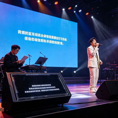 皇声 32寸舞台提词器 移动演讲显示器会议专用唱歌台词提词器定制