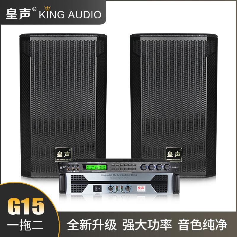 皇声 G15一拖二 20-60平方 家庭别墅KTV音箱专业舞台酒吧音响套装