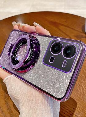 vivoV25手机壳vivov21e闪粉卡vivo透明V19neo新款酷炫vivo女磁吸