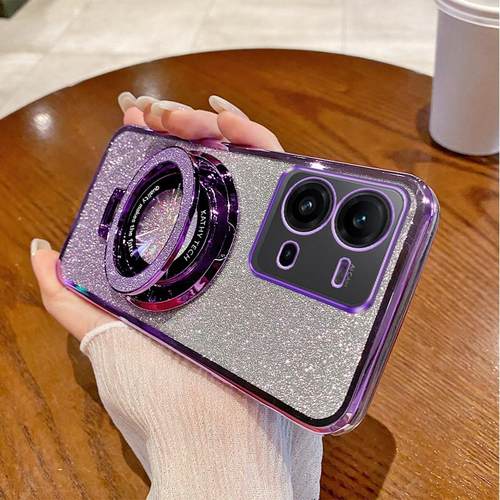 vivoV25手机壳vivov21e闪粉卡vivo透明V19neo新款酷炫vivo女磁吸