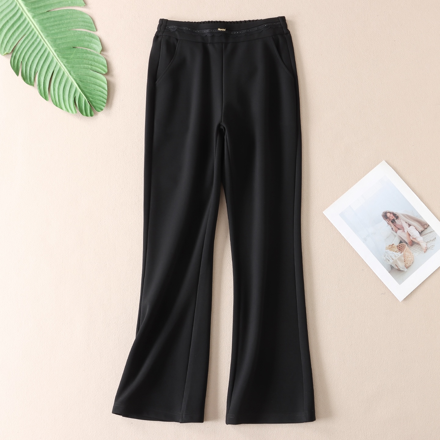 显瘦高腰修身百搭阔腿喇叭裤