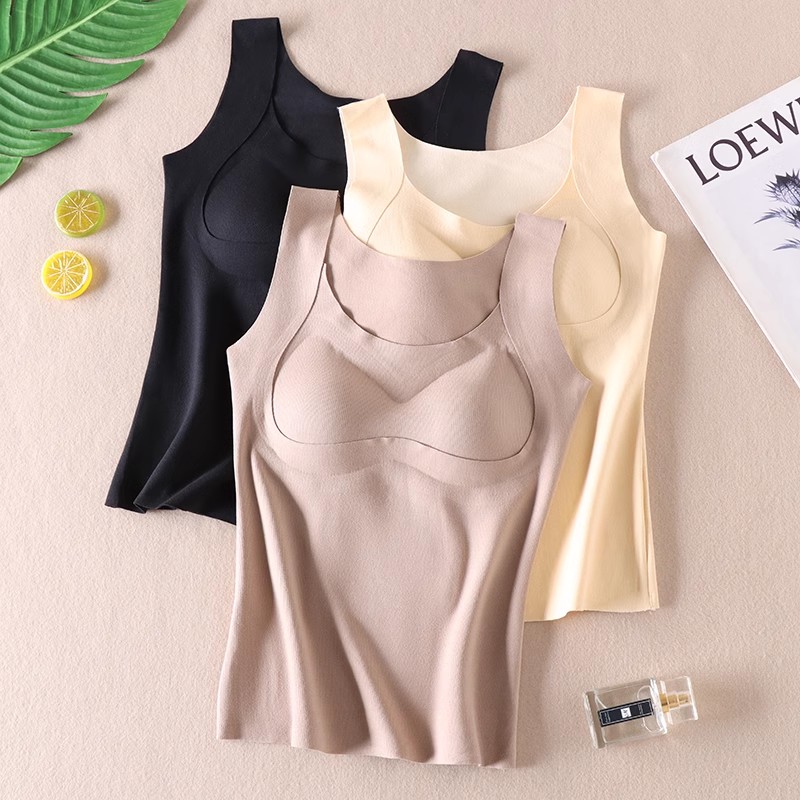 一体无钢圈软支撑发热保暖内衣