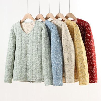 轻盈柔软保暖女式花棉袄