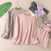 X39 冬男女自发热两件套秋衣秋裤 忒舒适 鹅绒蛋白恒温保暖内衣套装