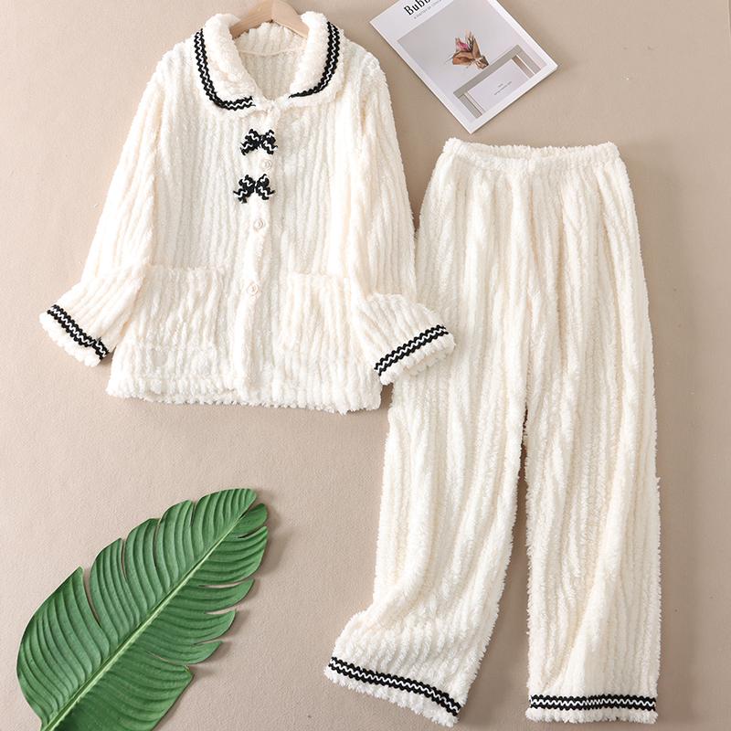 珊瑚绒甜妹高级感家居服睡衣套装