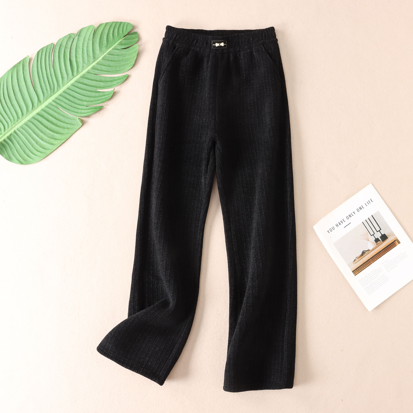 650克~忒显瘦窄版金貂绒加厚长裤