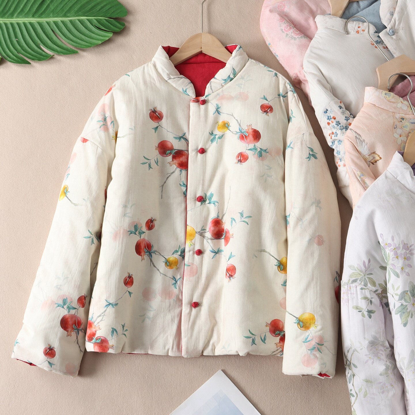 双面穿软糯轻盈保暖碎花棉袄女冬新中式仿苎麻提花棉衣外套W3236,女装/女士精品,棉衣/棉服,淘宝优惠券,粉丝福利购,淘宝优惠卷