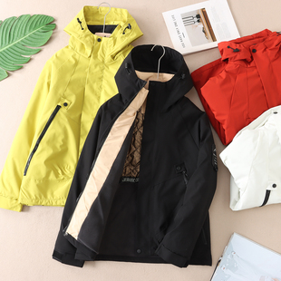 城市户外三合一石墨烯加绒冲锋衣棉服薄款男休闲登山女外套 F335