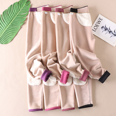 护腰护膝一体超柔绒保暖裤