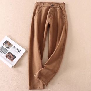 WD353 女冬新高腰显瘦百搭哈伦长裤 福利回馈 加厚加绒弹力休闲裤