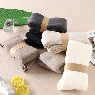 仿羊绒过膝袜加厚女款 W89 秋冬加绒保暖高筒护膝毛绒大长腿袜子