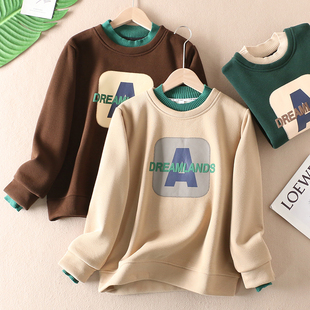 假两件套头休闲保暖上衣 X447 加厚一体超柔绒卫衣女时尚 不起球