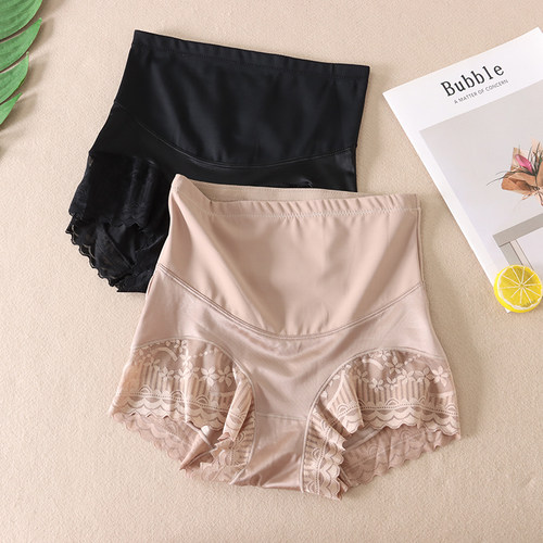 性感蕾丝花边高腰收腹三角内裤