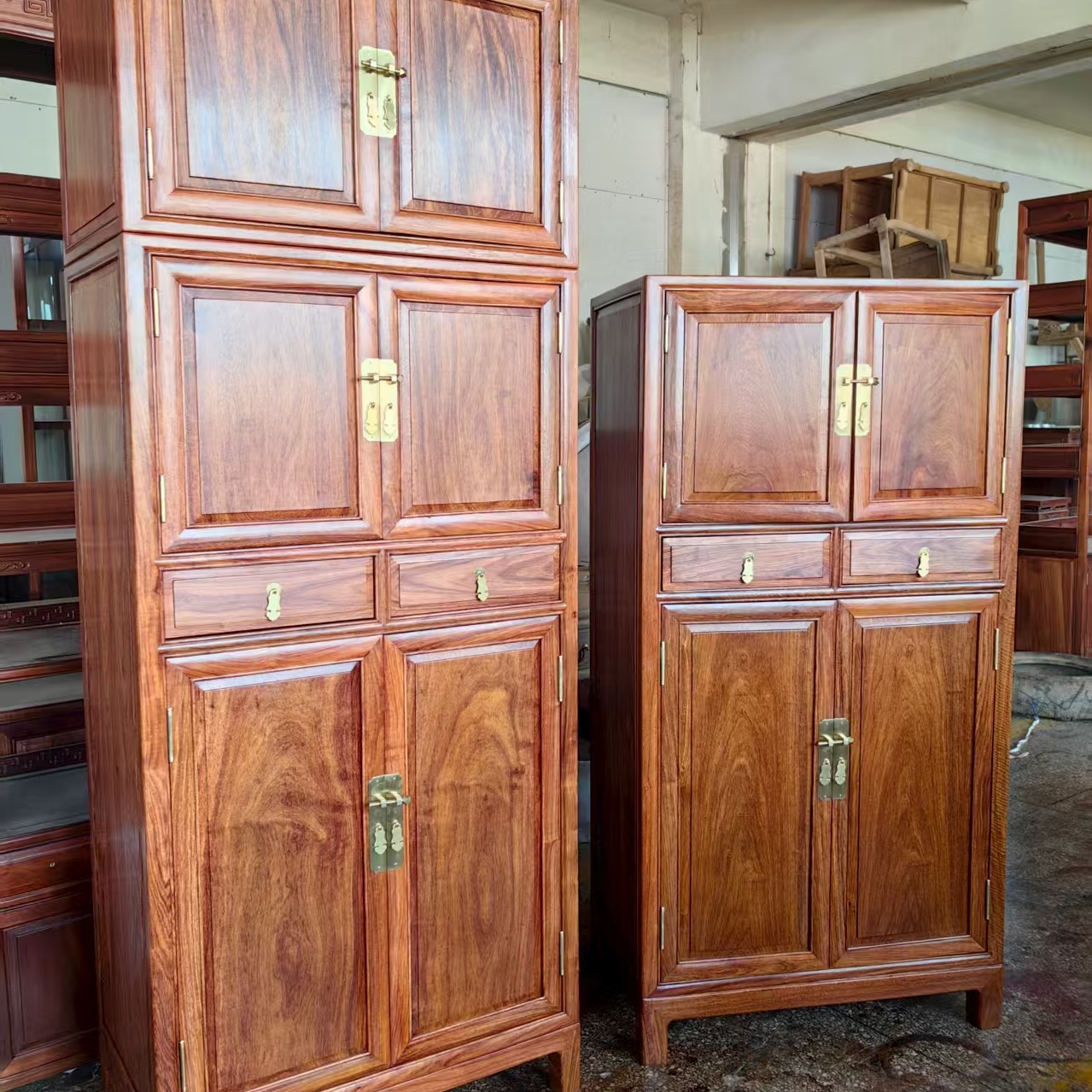 刺猬紫檀花梨木儿童中式两门衣柜