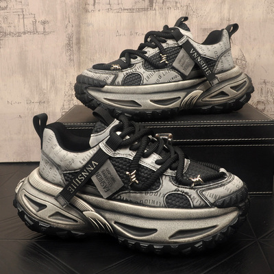 男士秋冬款加厚老爹鞋厚底时尚增高原创休闲风男鞋防滑韩版运动鞋