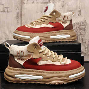 复古男鞋2026春季新款厚底增高百搭潮流运动休闲鞋小众高级感板鞋