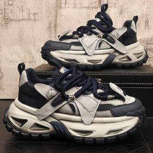 欧洲站厚底内增高老爹鞋超火时尚网红爆款实体店轻质休闲男鞋潮鞋