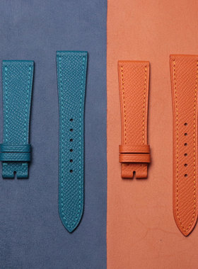 epsom手掌纹牛皮表带定制柔软亲肤表带贴合手腕手工制作真皮腕带