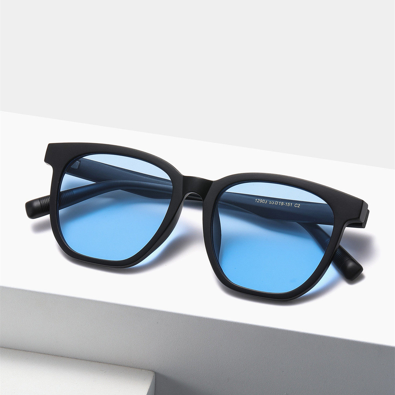 大框方框墨镜男女防紫外线太阳镜潮流复古风彩色驾驶黑灰近视眼镜