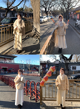 CHICHEN-钻石绒WAN能加绒显瘦半身裙