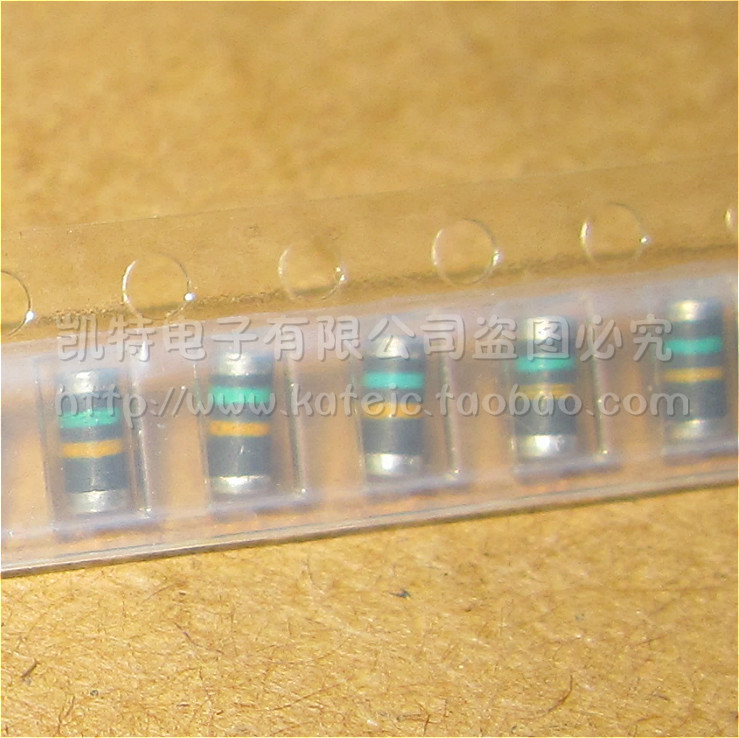 贴片色环二极管 丝印 绿橙色环 贴片2脚 稳压管 全新原装正品