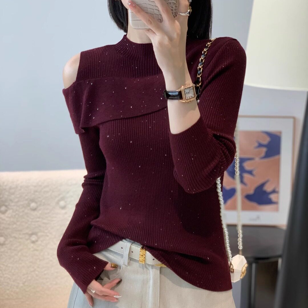 2025秋季新款气质漂亮别致设计感超细羊毛针织衫甜辣女人味上衣