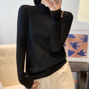 2025秋季新款气质漂亮别致设计感超细羊毛针织衫时尚女人味上衣