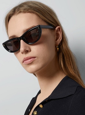 新款猫眼小框感防晒偏光太阳镜女复古小脸时尚眼镜休闲墨镜男