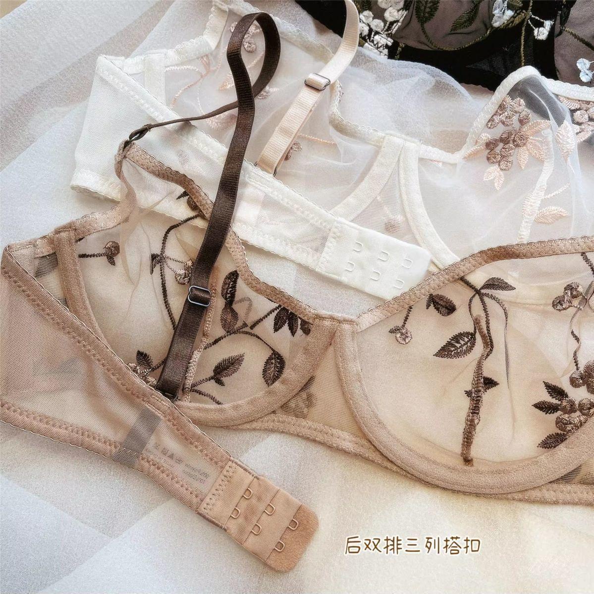 香水百合~法式性感花朵刺绣蕾丝文胸