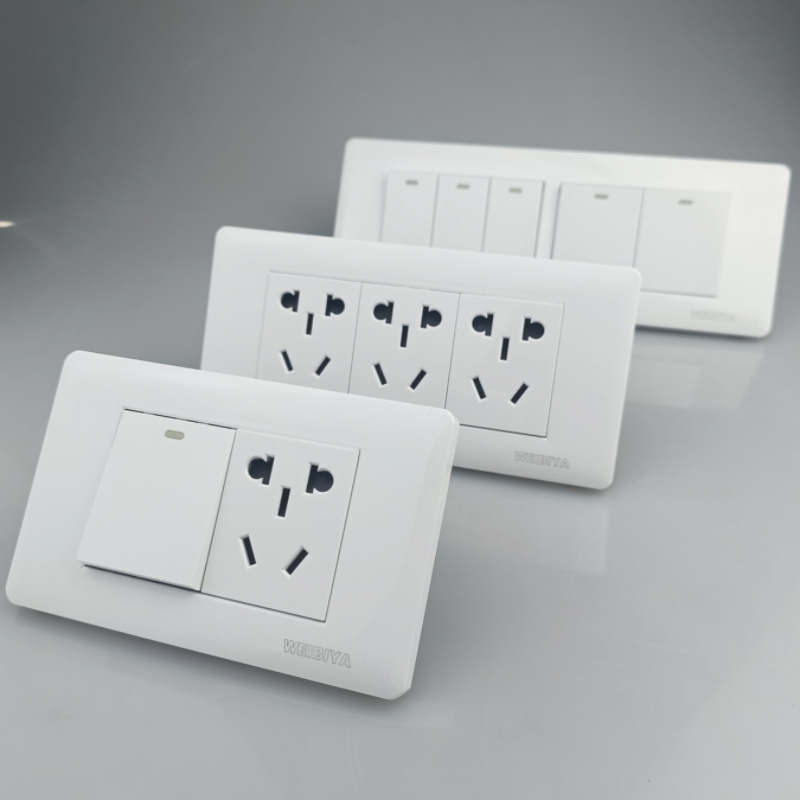 118暗装墙壁开关插座五孔单开