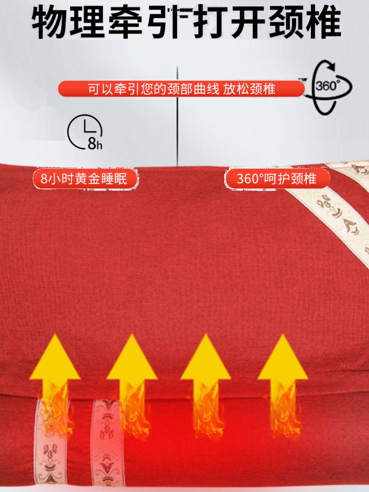쑥 자궁 경부 베개 풍선 자궁 경부 지원 수면 스트레칭 둥근 베개 곡률 교정 안티 보잉 진정 수면 지원 원피스