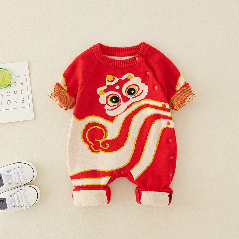 婴儿衣服中国风红色连体毛衣满月公主服男女宝宝纯棉喜庆爬服套装,童装/婴儿装/亲子装,连身衣/爬服/哈衣,淘宝优惠券,粉丝福利购,淘宝优惠卷