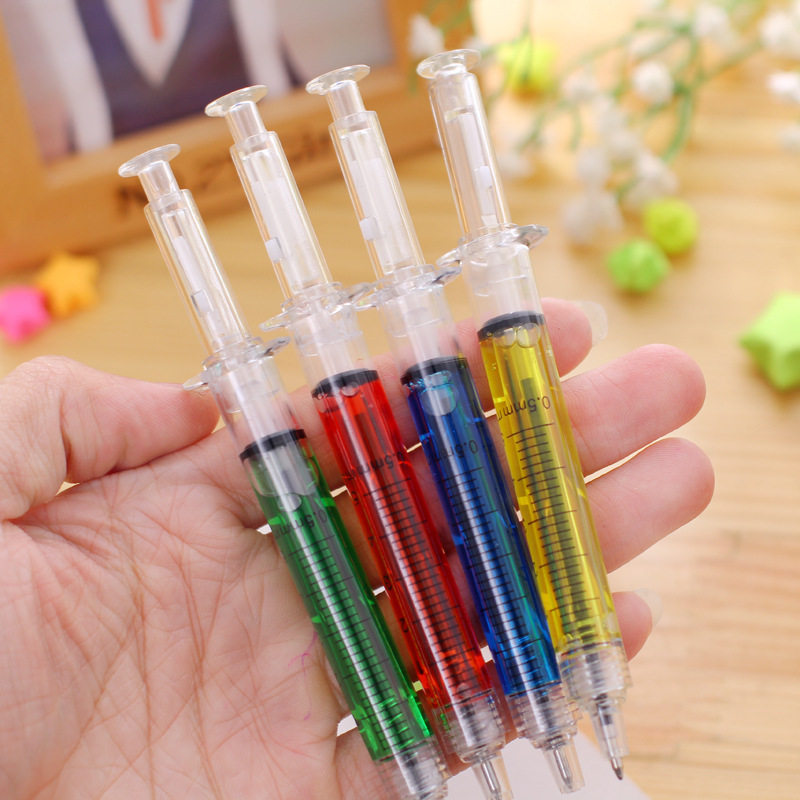 创意针筒注射器圆珠笔儿童学习用品礼品办公文具签字笔