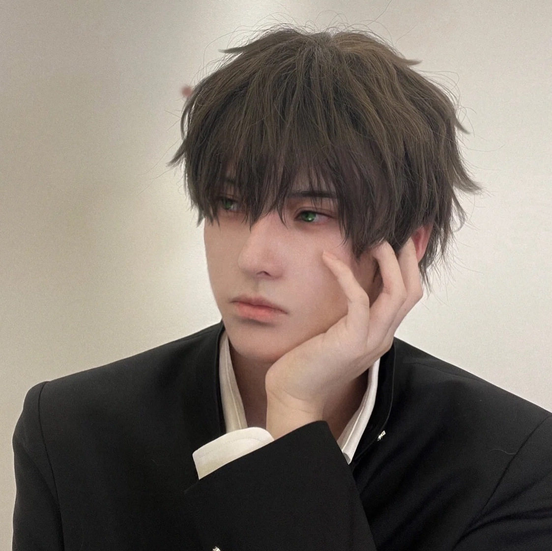 星程cos澜假发男冷棕色短发日系正太少年动漫万用毛帅气全头套