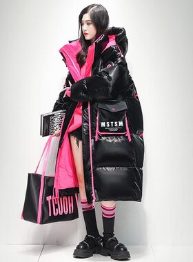 2025冬装新款中长款连帽羽绒服