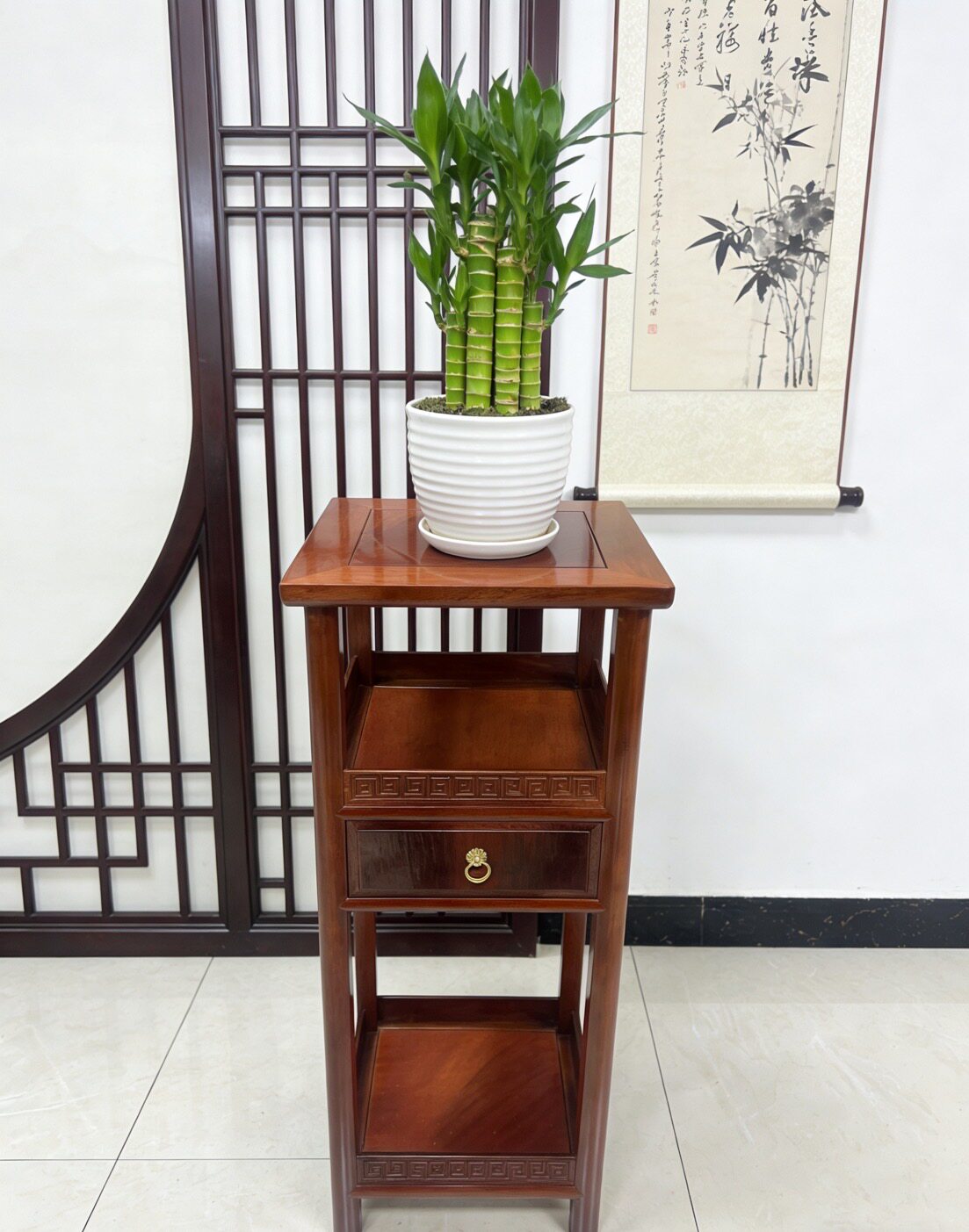 花梨木花架仿古中式实木花架全隼卯结构