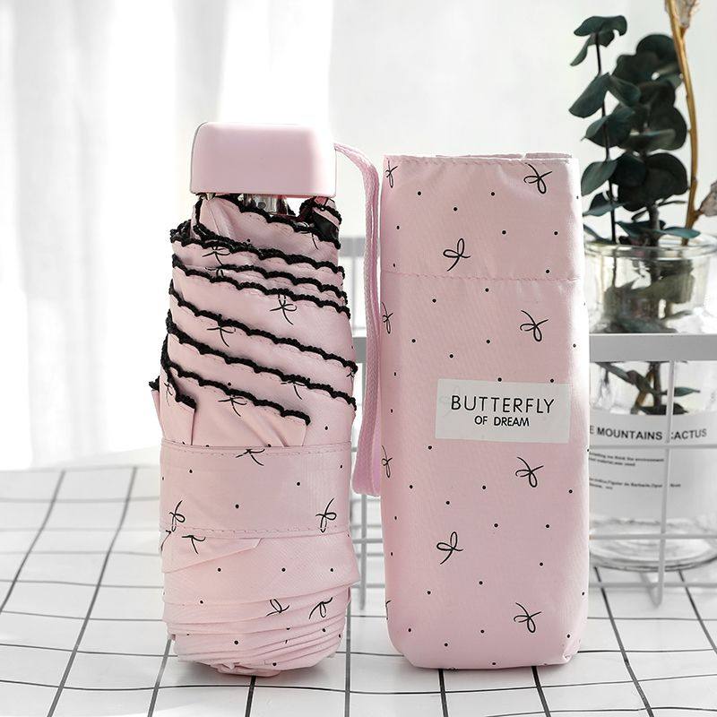 迷你五折伞超轻小折叠雨伞防紫外线遮阳防晒口袋太阳伞女晴雨两用,居家日用,伞套/伞筒/伞包,淘宝优惠券,粉丝福利购,淘宝优惠卷