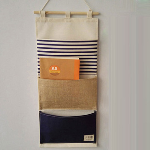 幼儿园布艺收纳挂袋床边墙书袋杂志宿舍墙上卫生间挂式整理储物袋