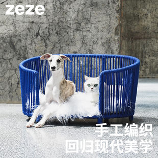 通用大型犬猫窝宠物床小型犬另类行军床夏季 zeze大型狗窝四季 离地